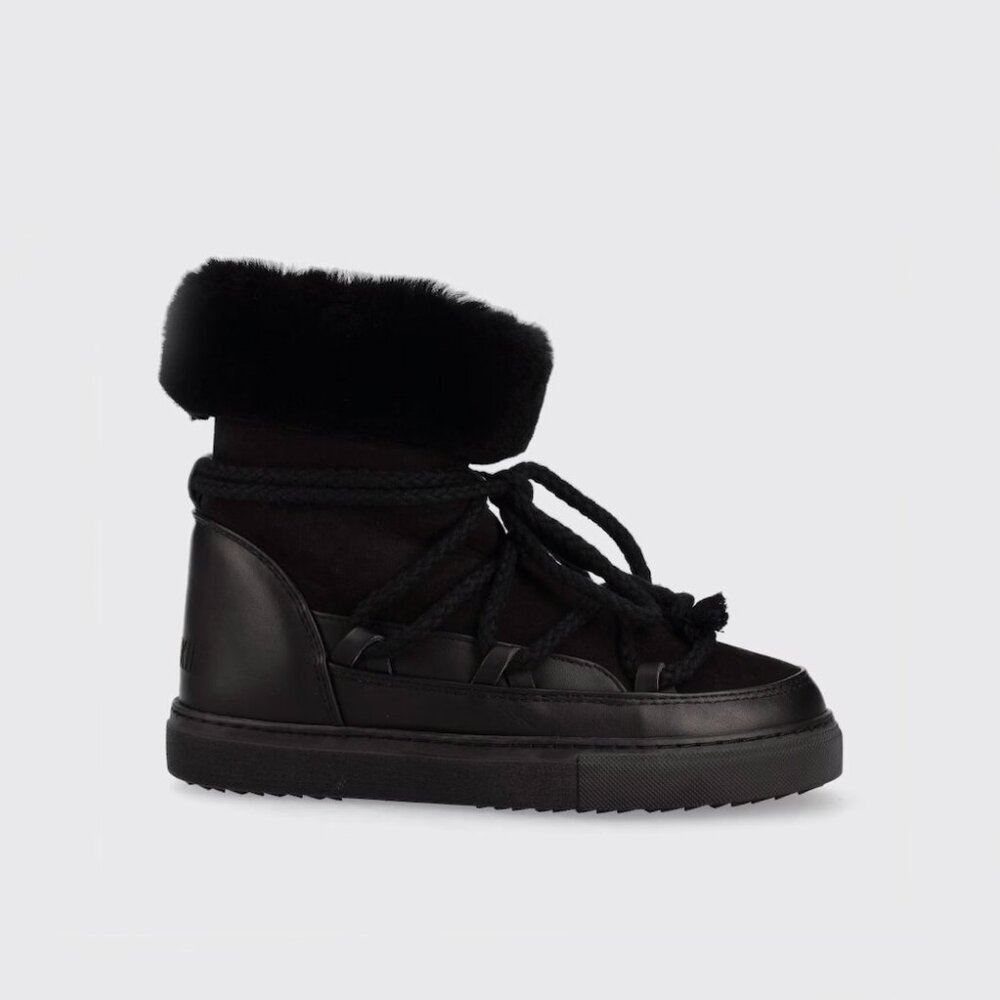 Inuikii Black Leather and Suede Boots, size 39 (fits like a 8/8.5).